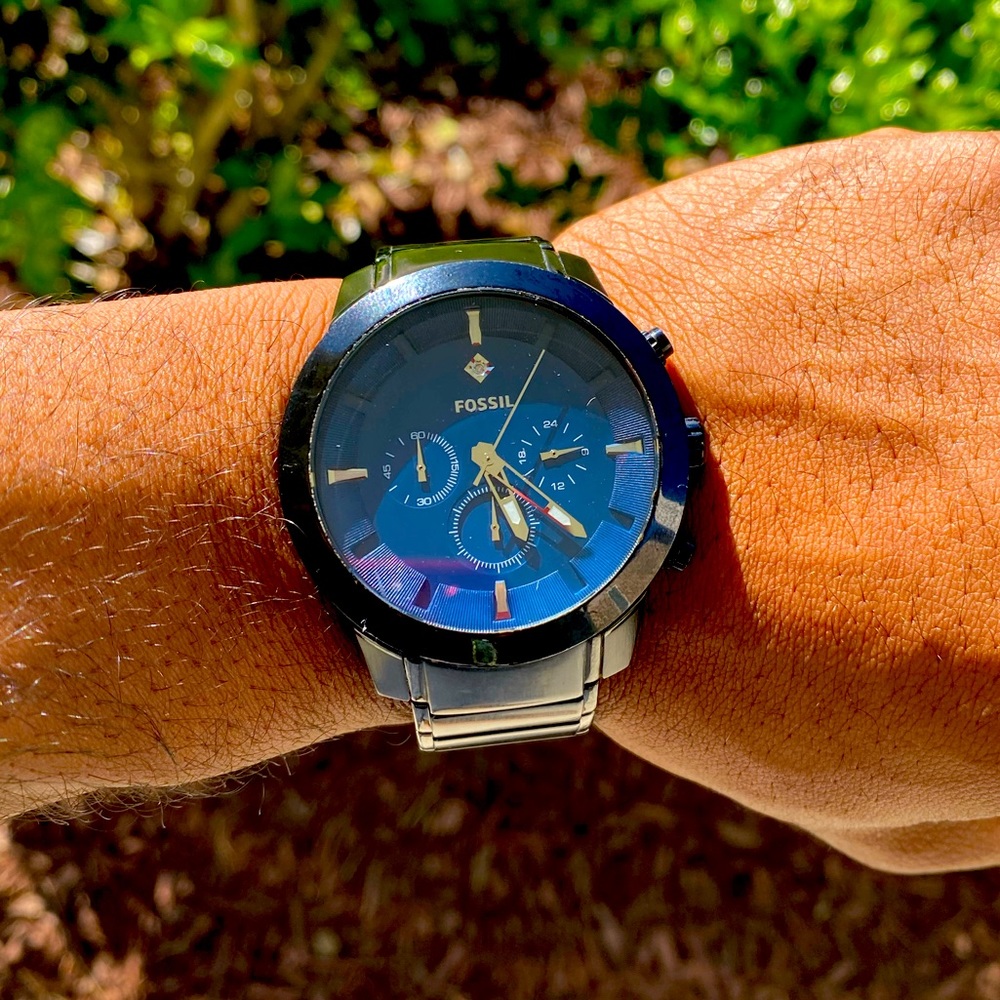 Fossil Watch Black/Blue FS4606 Chronograph